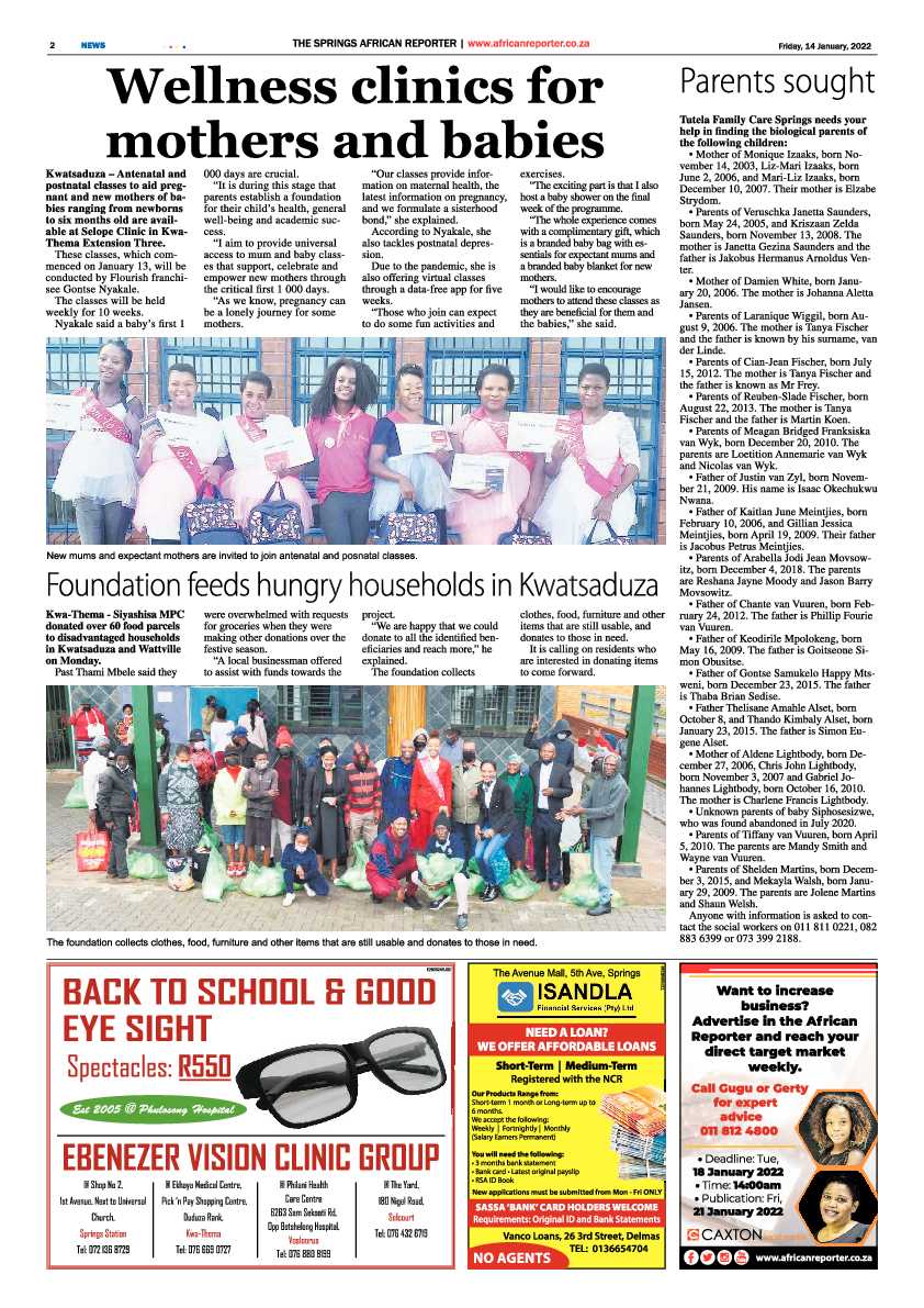 African Reporter 14 January 2022 page 2