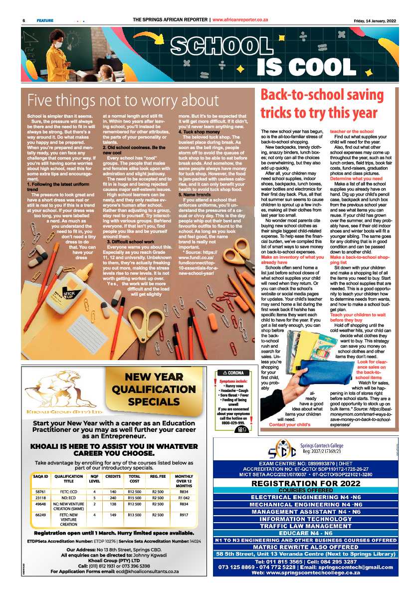 African Reporter 14 January 2022 page 6