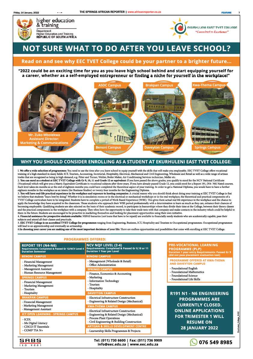 African Reporter 14 January 2022 page 7