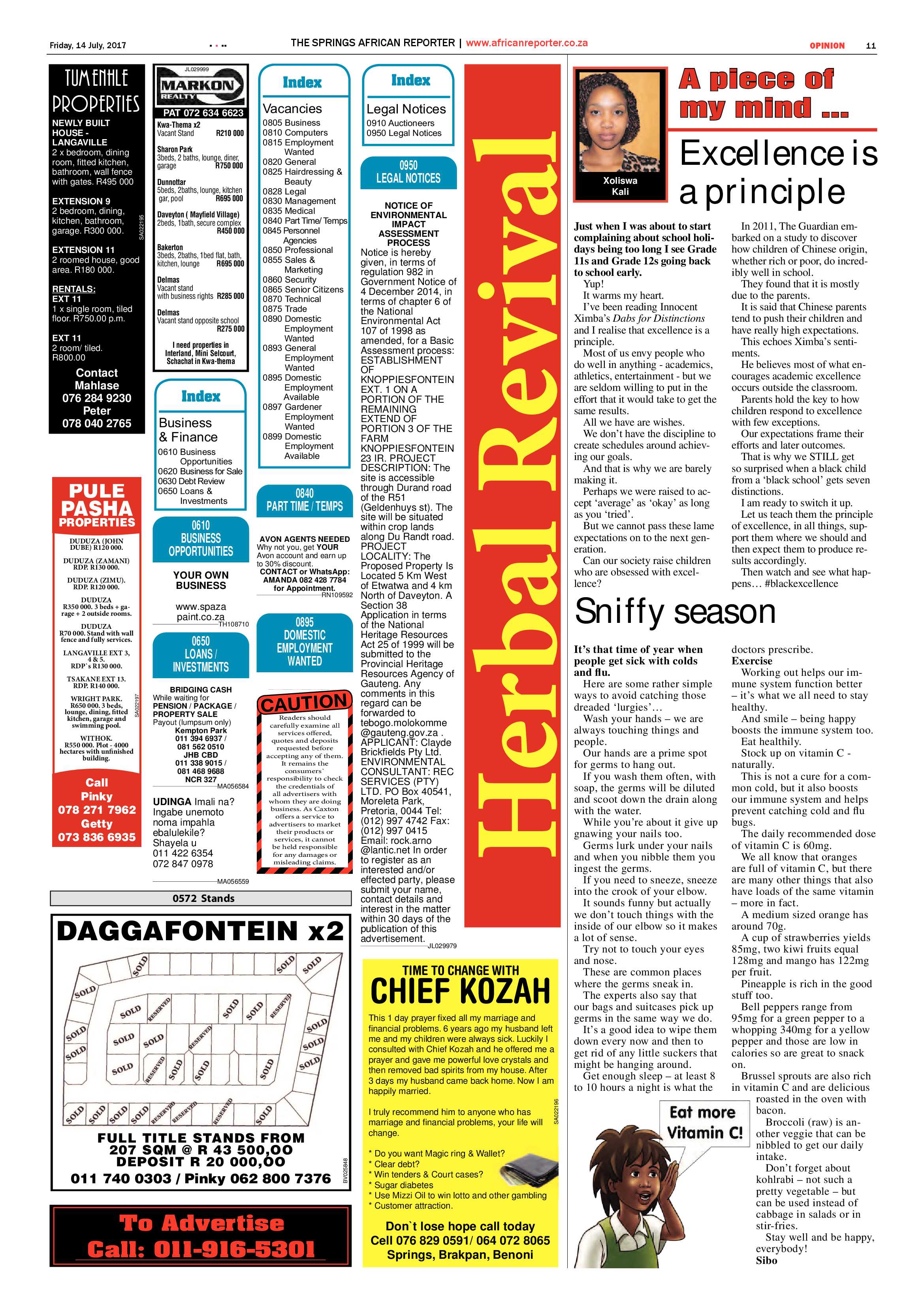 African Reporter 14 July 2017 page 11