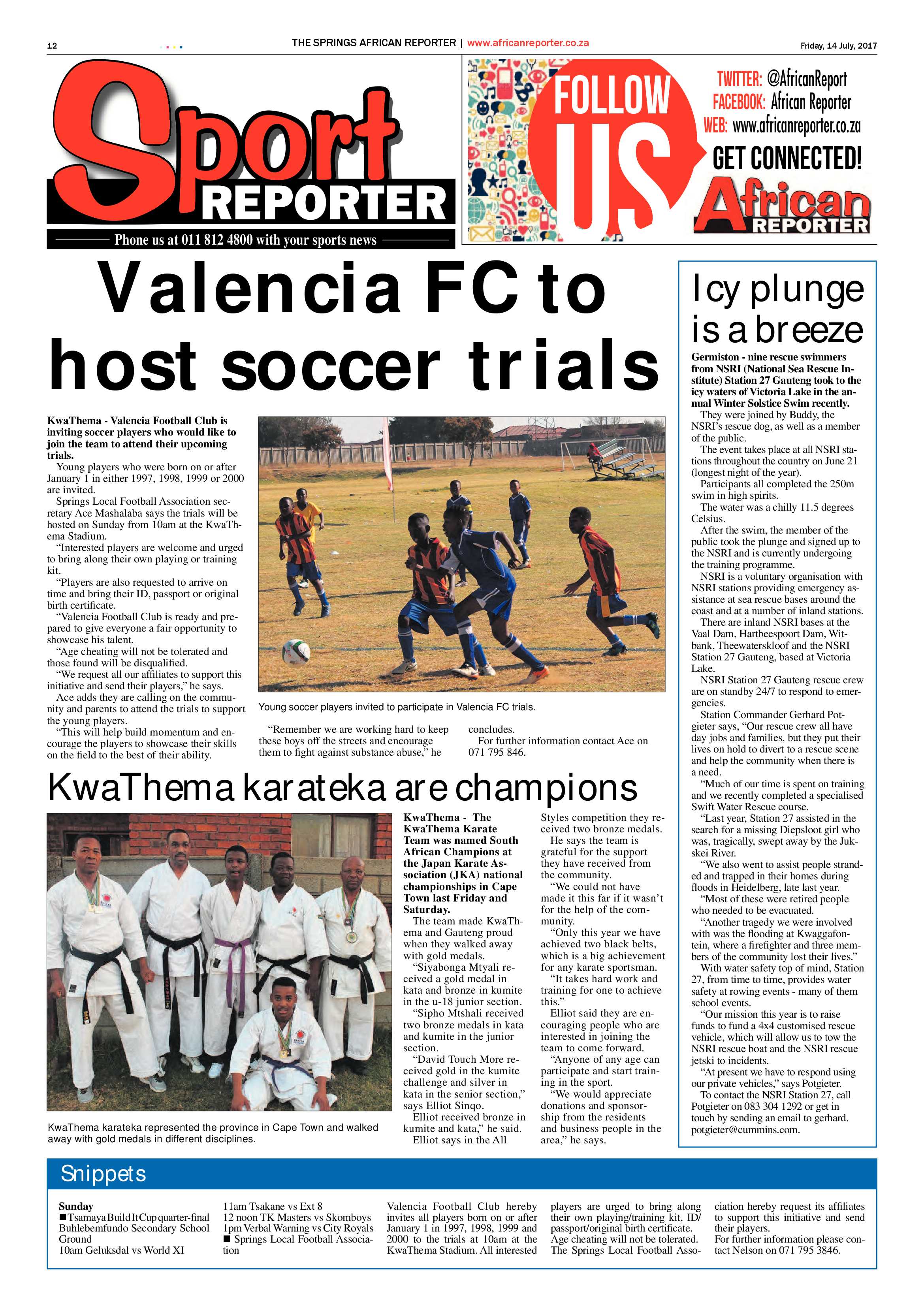 African Reporter 14 July 2017 page 12