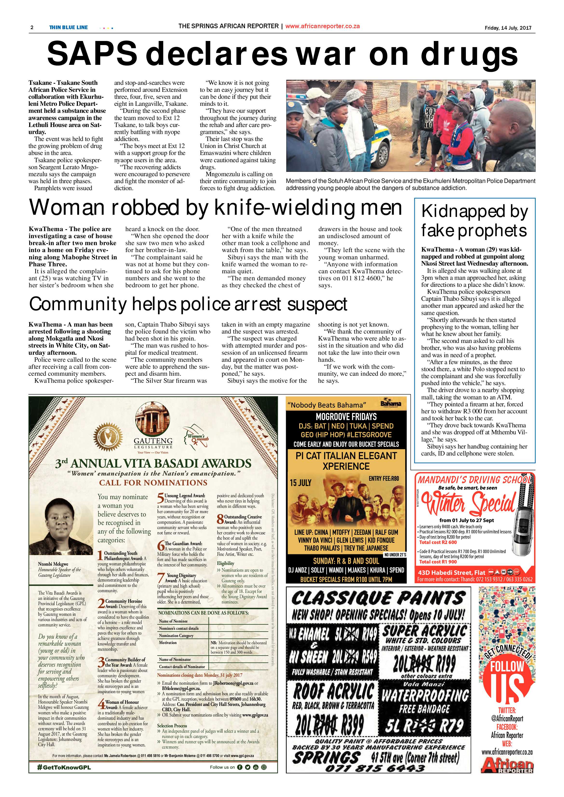 African Reporter 14 July 2017 page 2