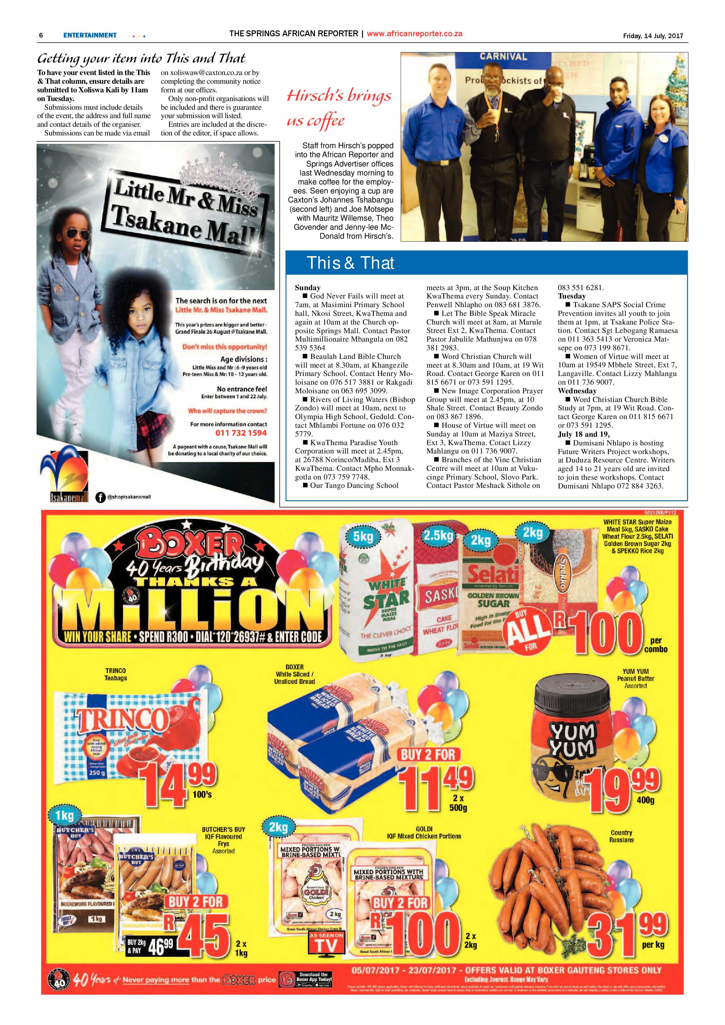 African Reporter 14 July 2017 page 6
