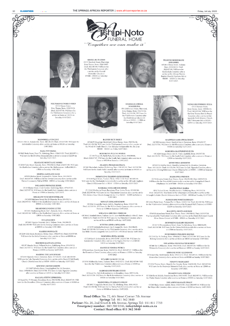 African Reporter 14 July 2023 page 10