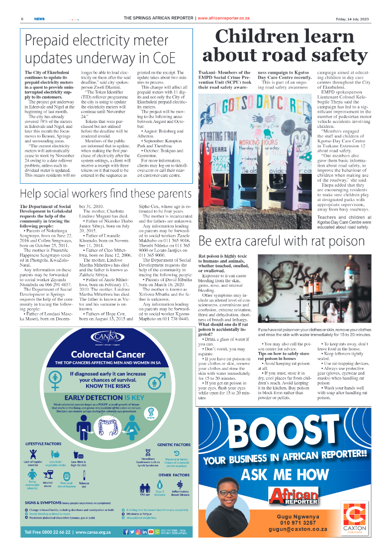 African Reporter 14 July 2023 page 6