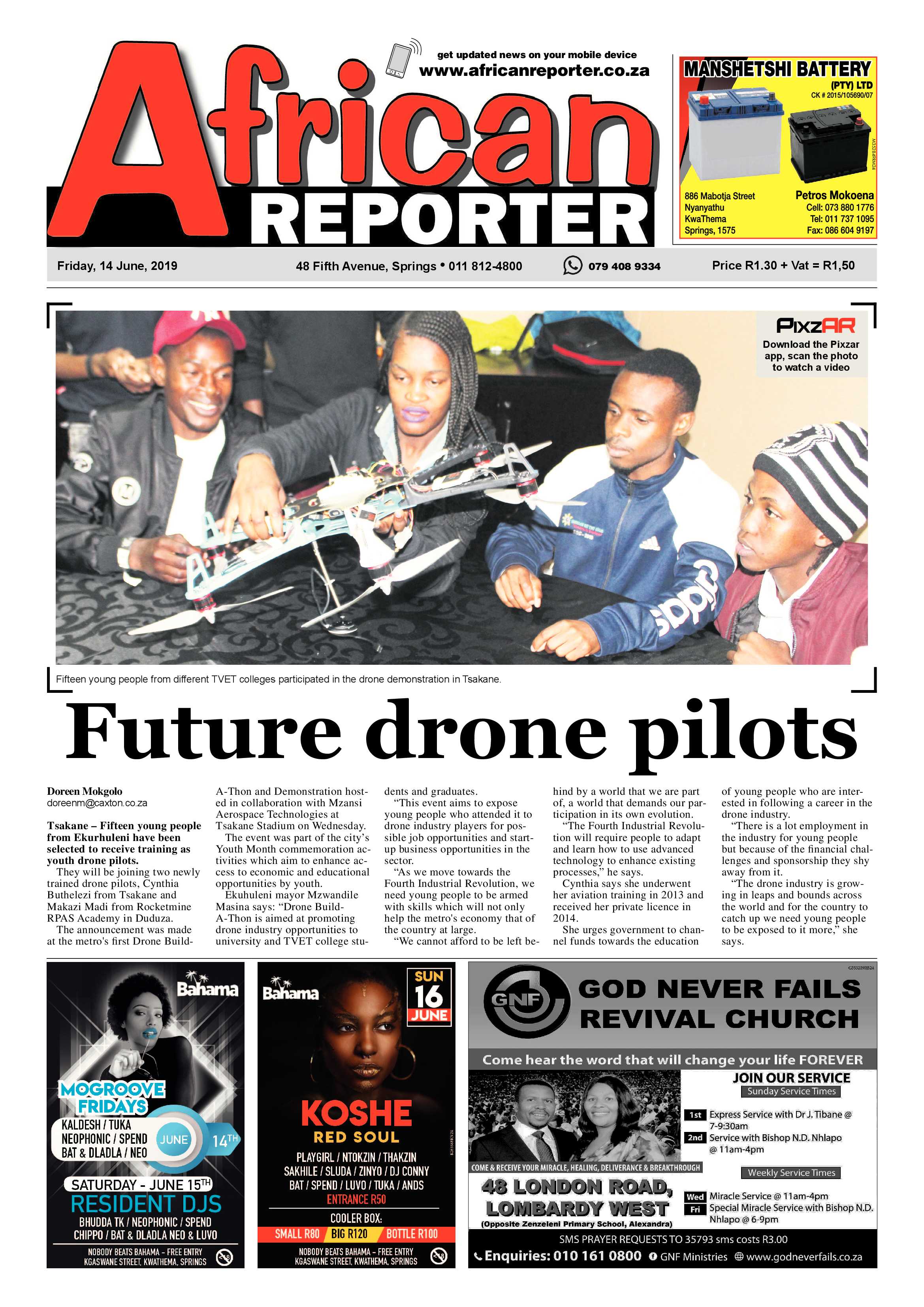 African Reporter 14 June 2019 page 1