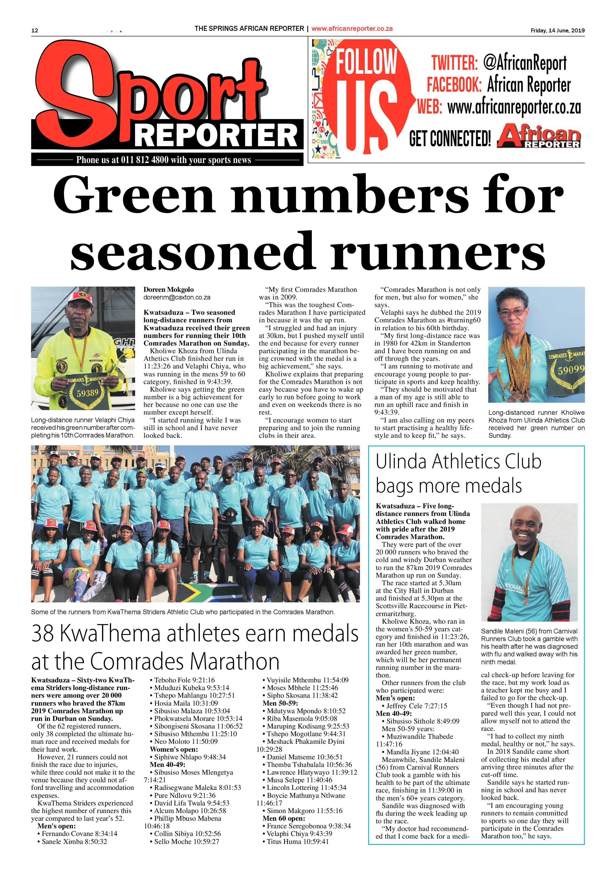 African Reporter 14 June 2019 page 12
