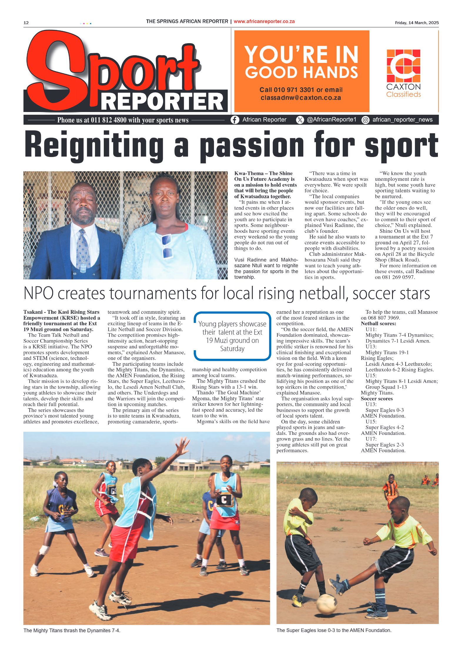 African Reporter 14 March 2025 page 12