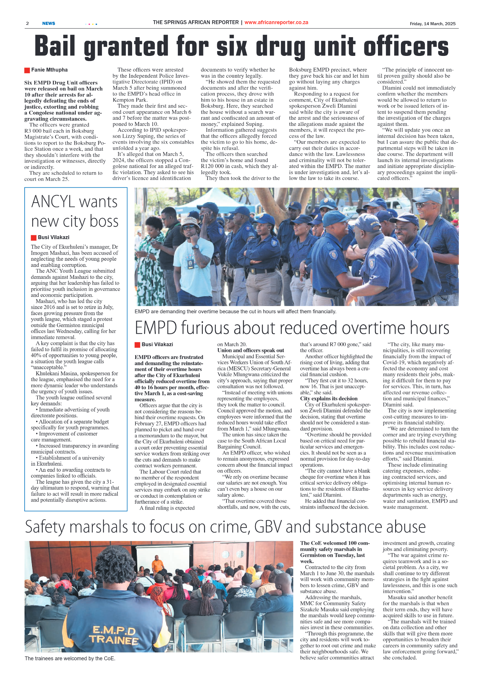 African Reporter 14 March 2025 page 2