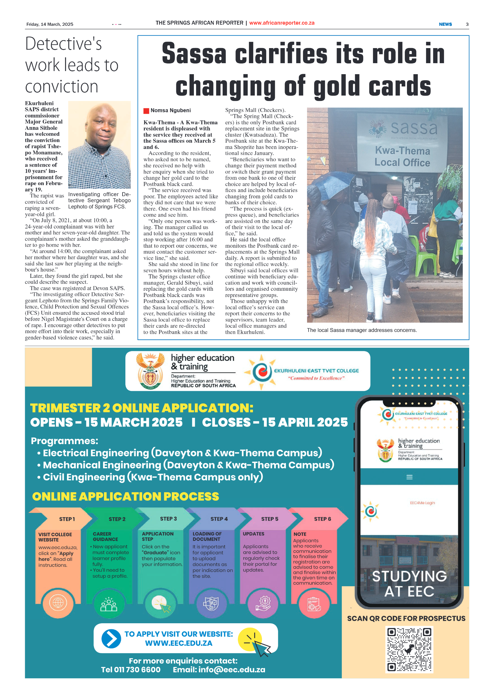 African Reporter 14 March 2025 page 3