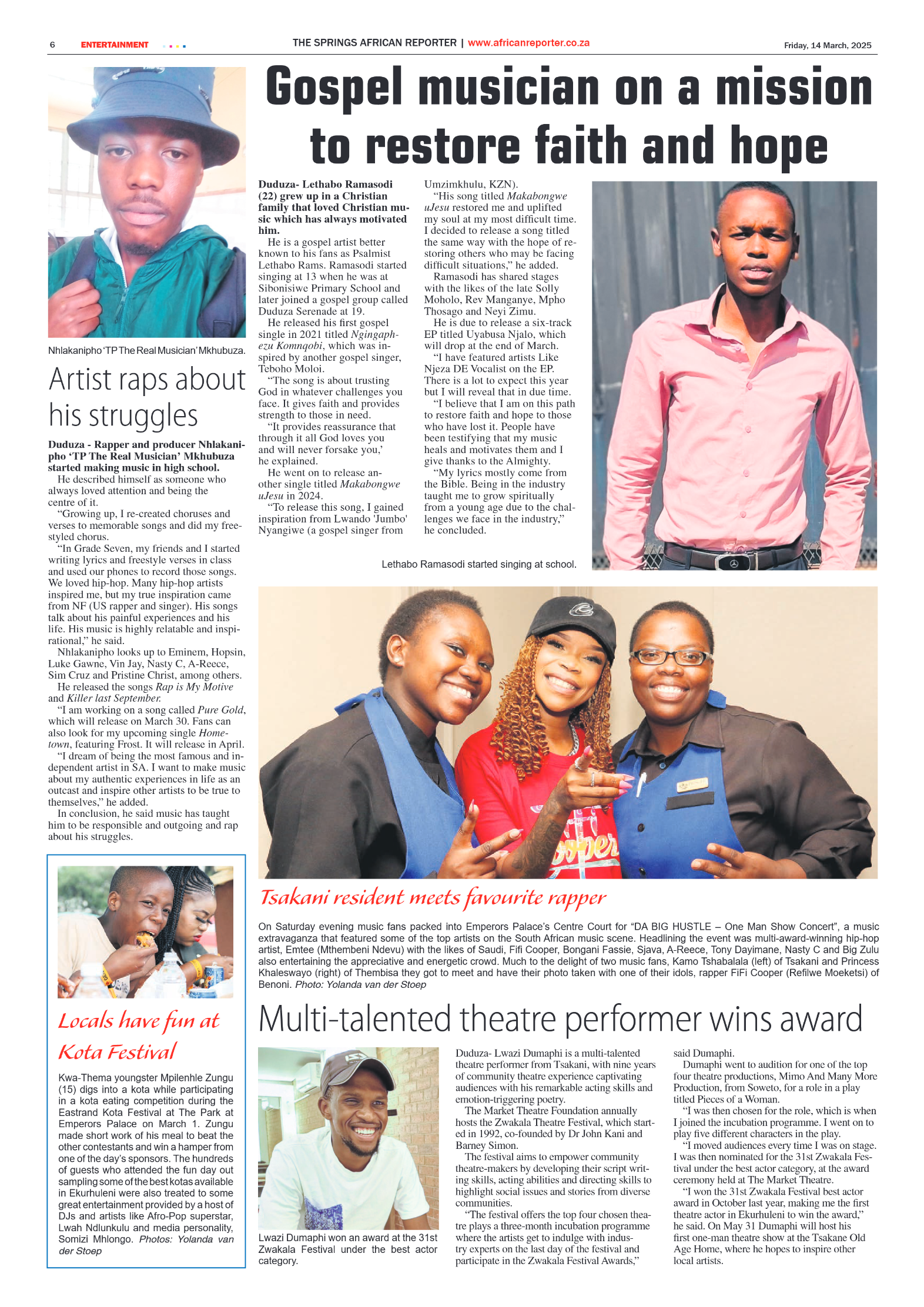 African Reporter 14 March 2025 page 6