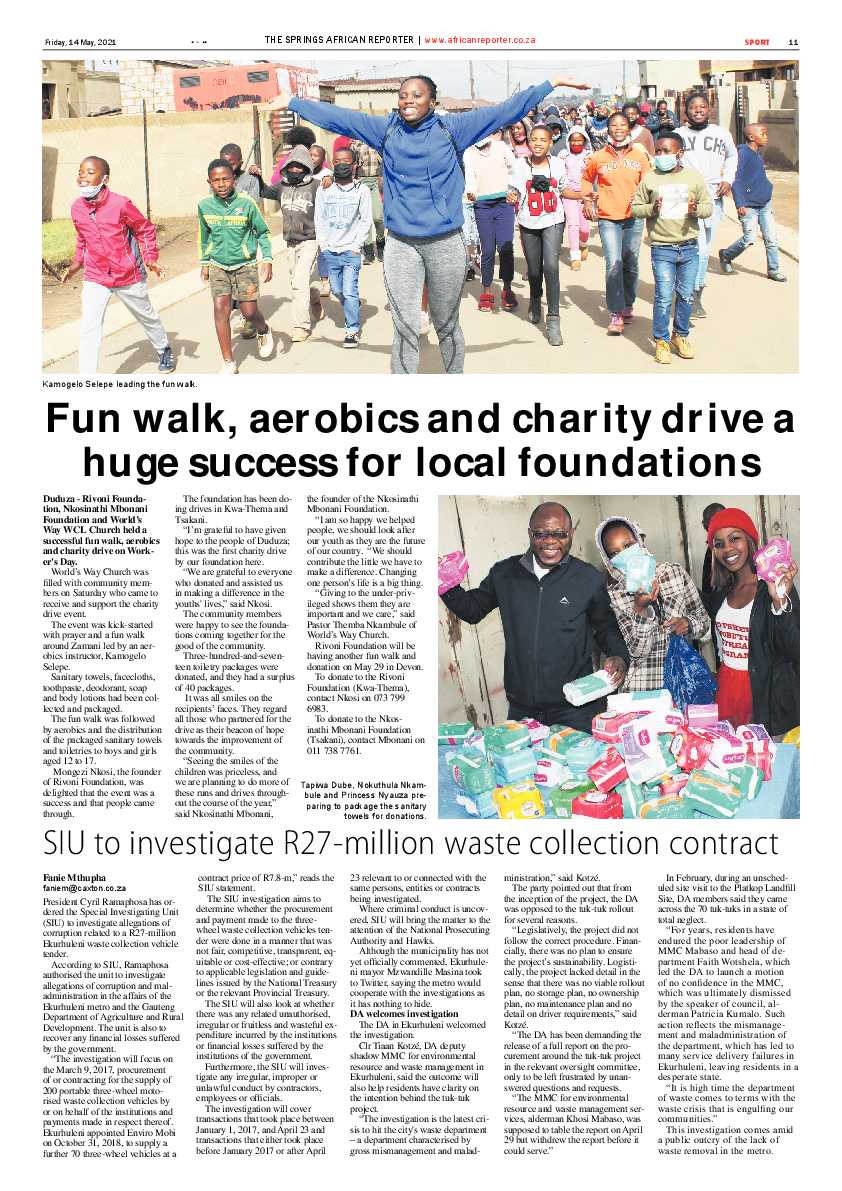 African Reporter 14 May 2021 page 11