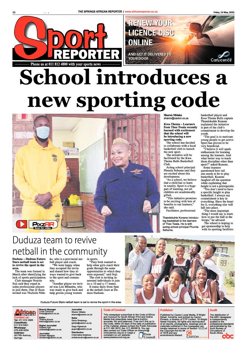 African Reporter 14 May 2021 page 12