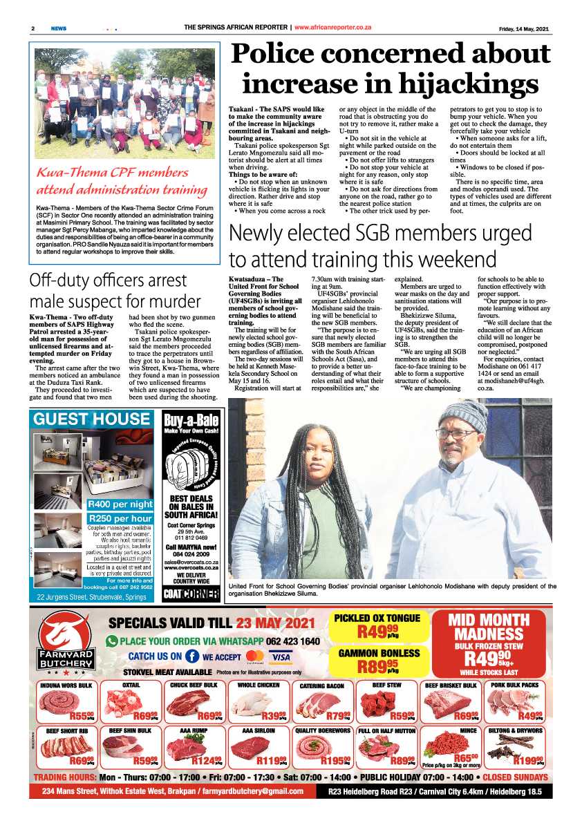 African Reporter 14 May 2021 page 2