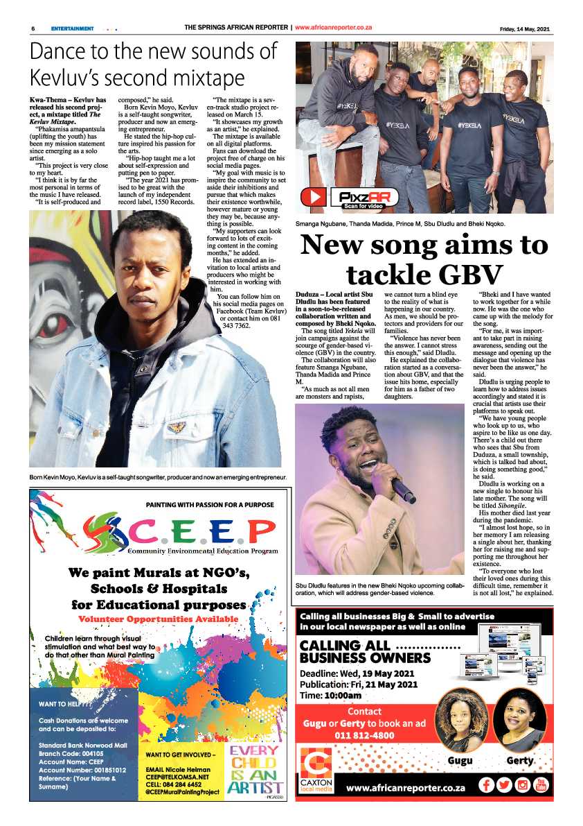African Reporter 14 May 2021 page 6