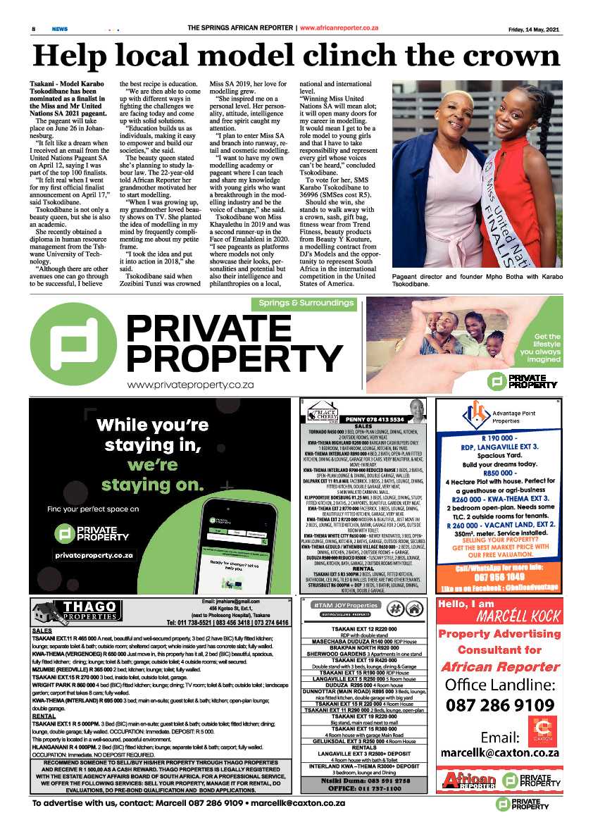 African Reporter 14 May 2021 page 8