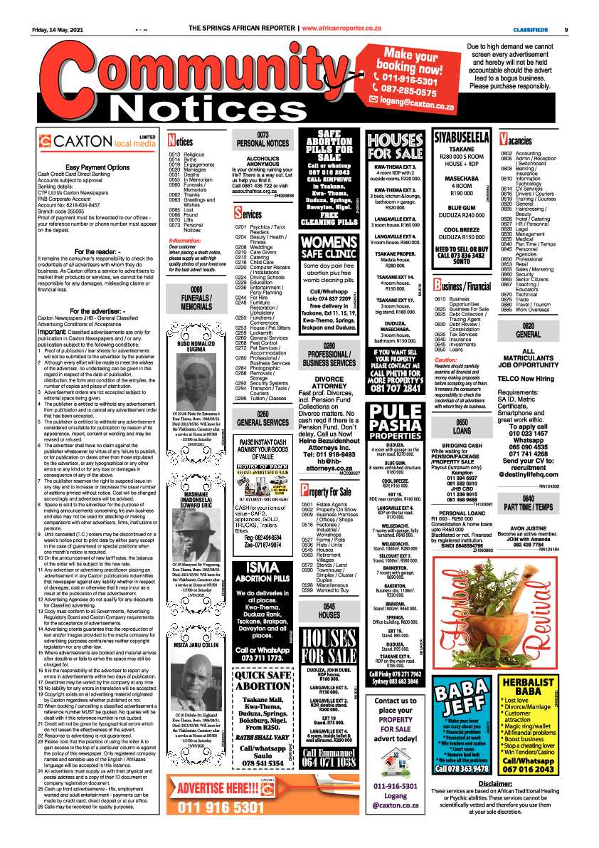 African Reporter 14 May 2021 page 9
