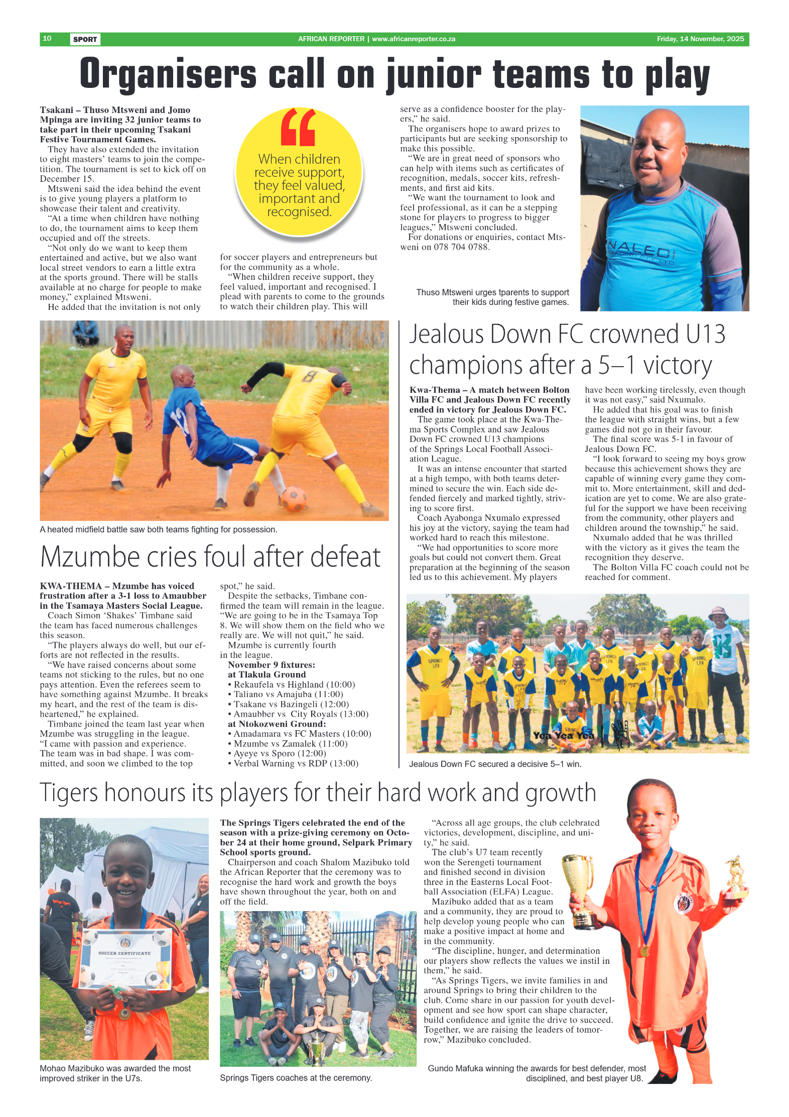 African Reporter 14 November 2025 page 10