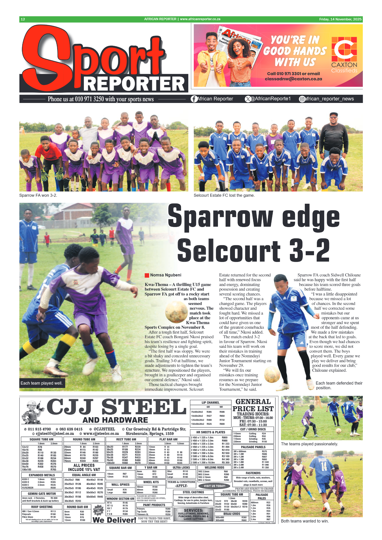 African Reporter 14 November 2025 page 12