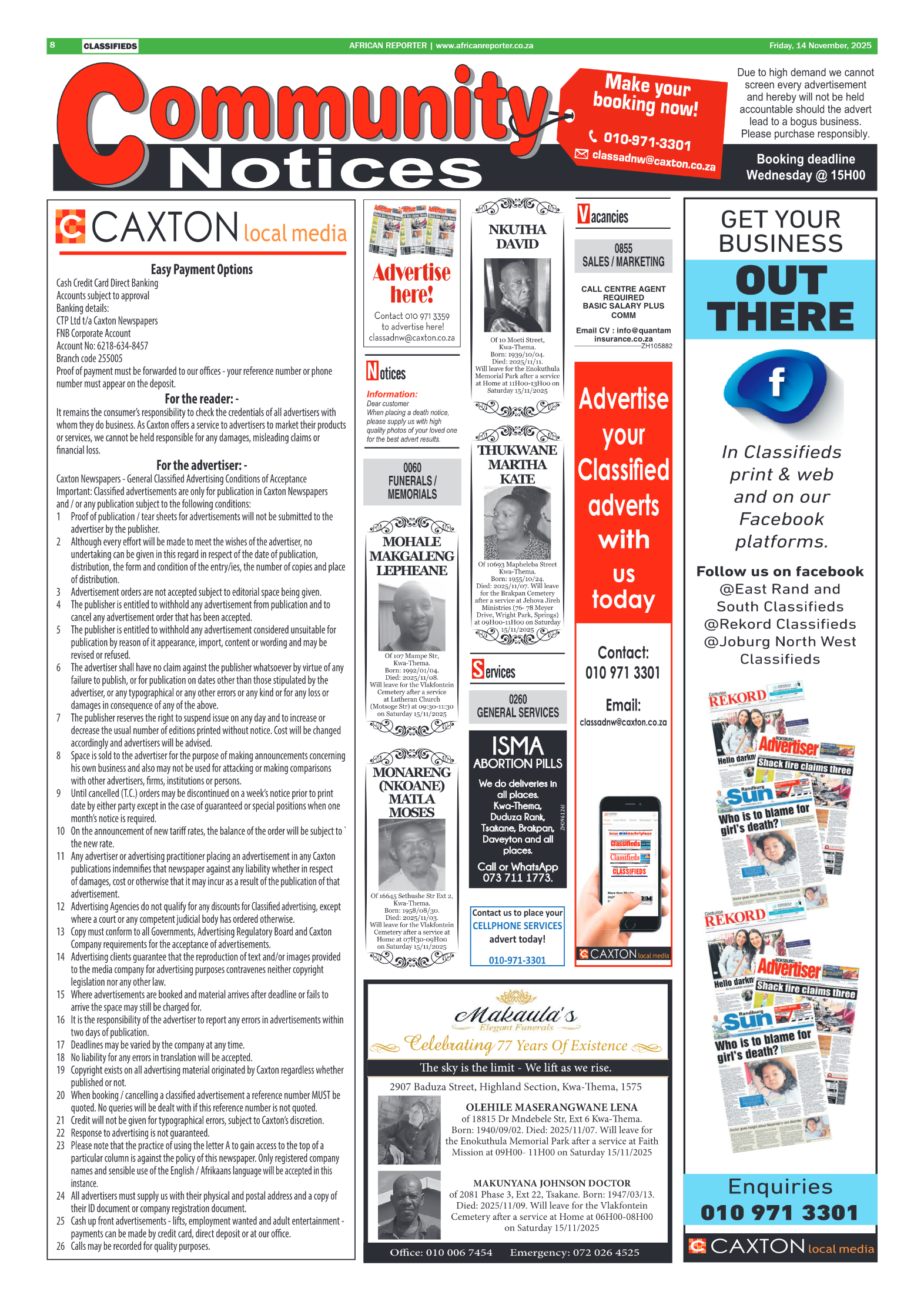 African Reporter 14 November 2025 page 8