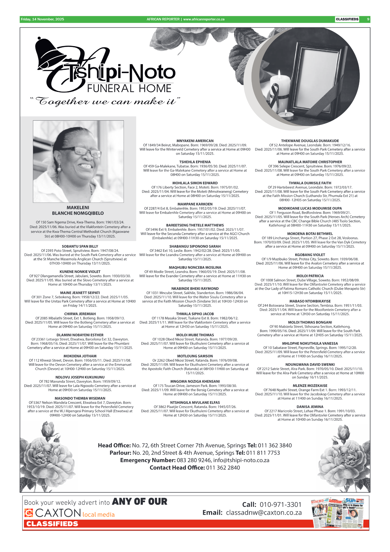 African Reporter 14 November 2025 page 9