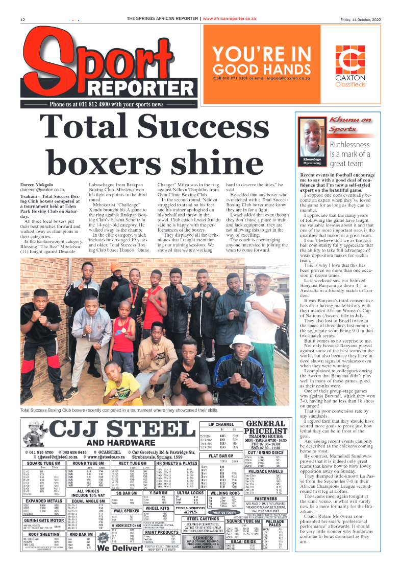 African Reporter 14 Oct 2022 page 12
