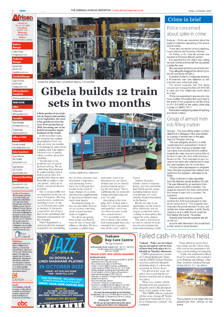African Reporter 14 Oct 2022 page 2