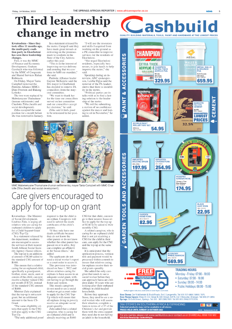African Reporter 14 Oct 2022 page 5