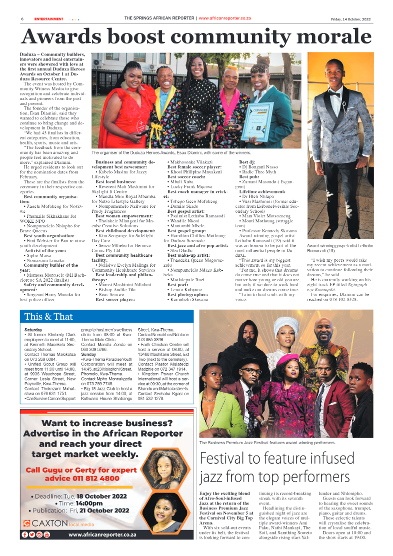 African Reporter 14 Oct 2022 page 6