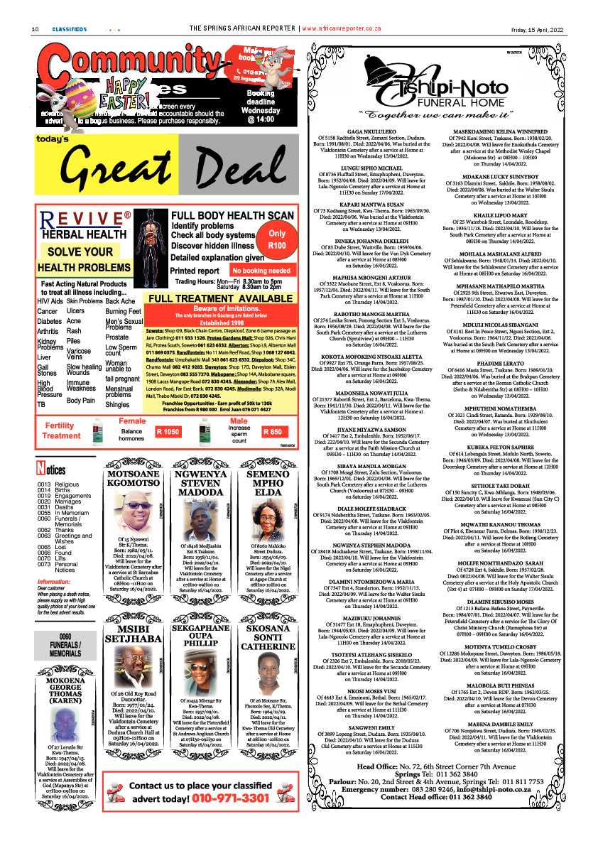 African Reporter 15 April 2022 page 10