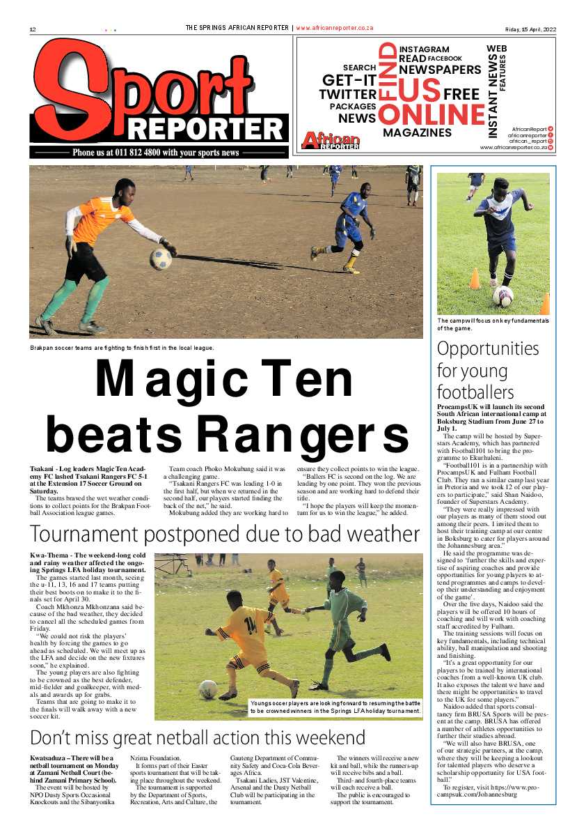 African Reporter 15 April 2022 page 12
