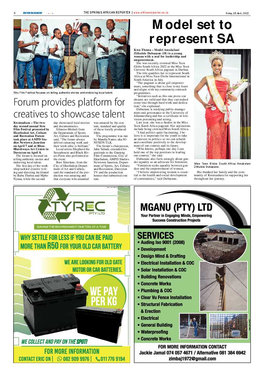 African Reporter 15 April 2022 page 6