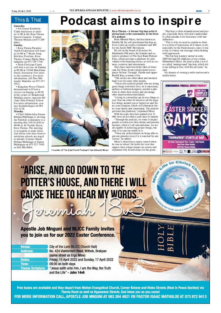 African Reporter 15 April 2022 page 7
