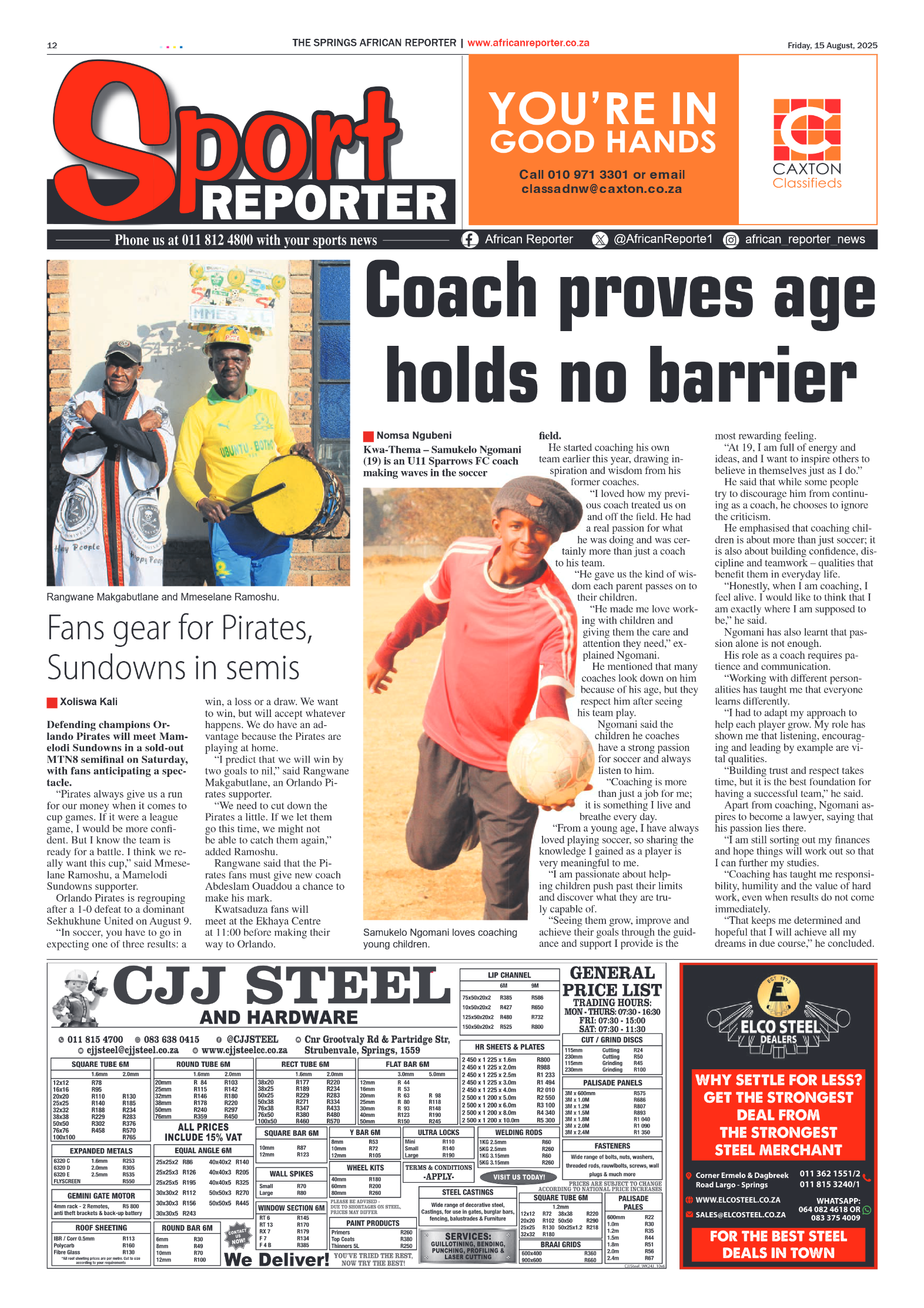 African Reporter 15 August 2025 page 12