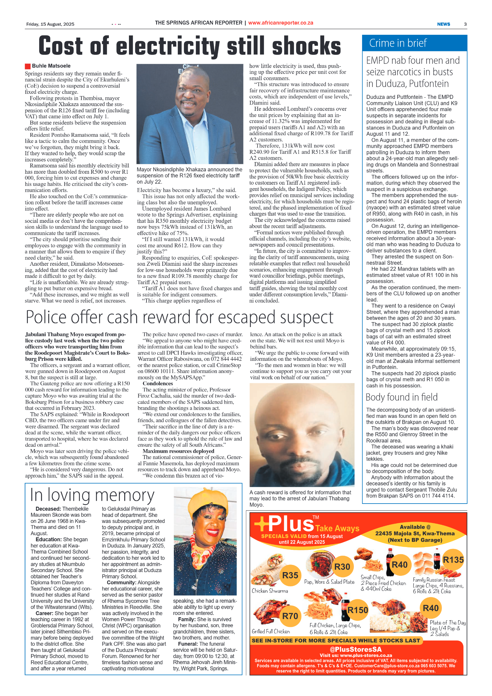 African Reporter 15 August 2025 page 3