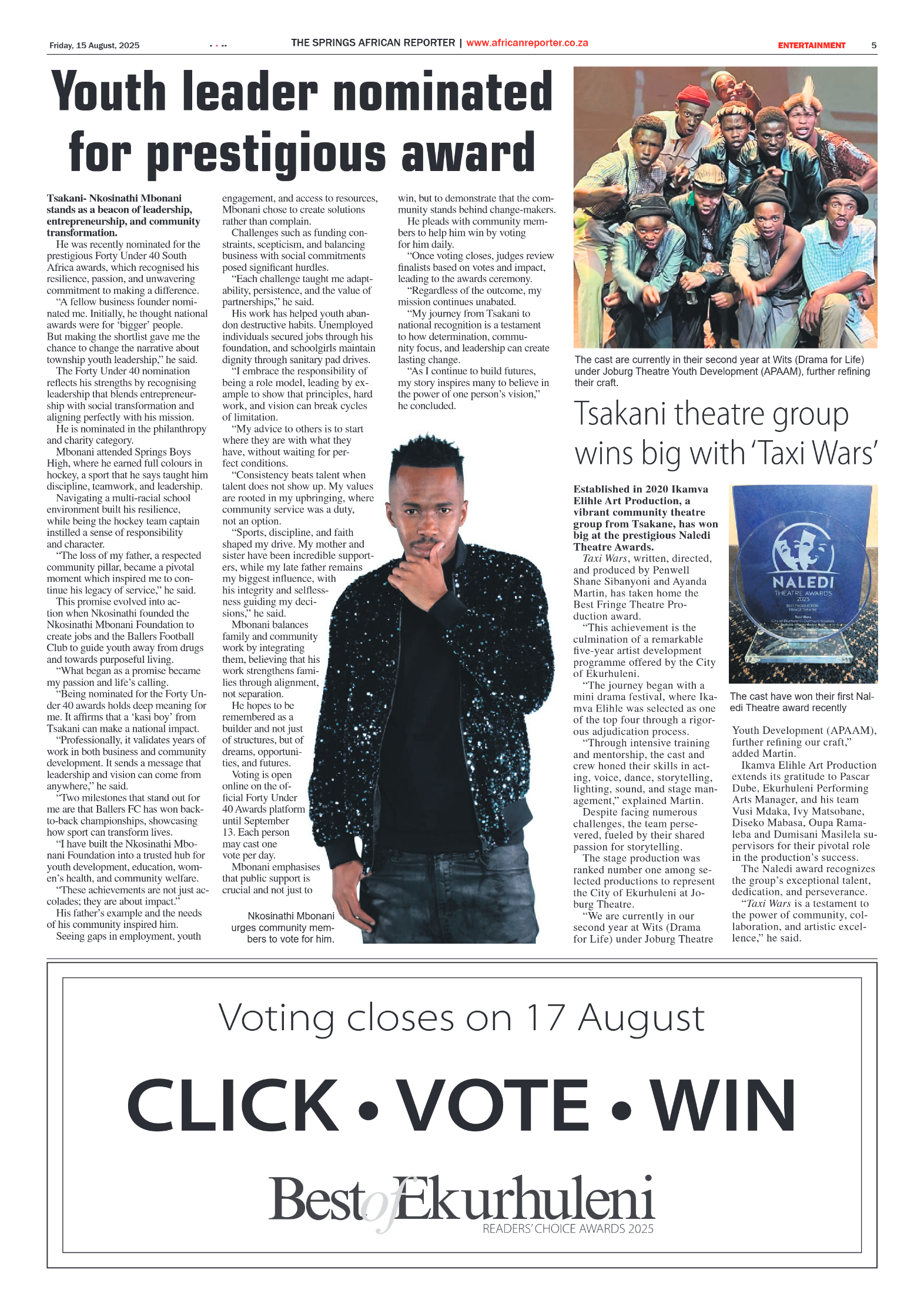 African Reporter 15 August 2025 page 5