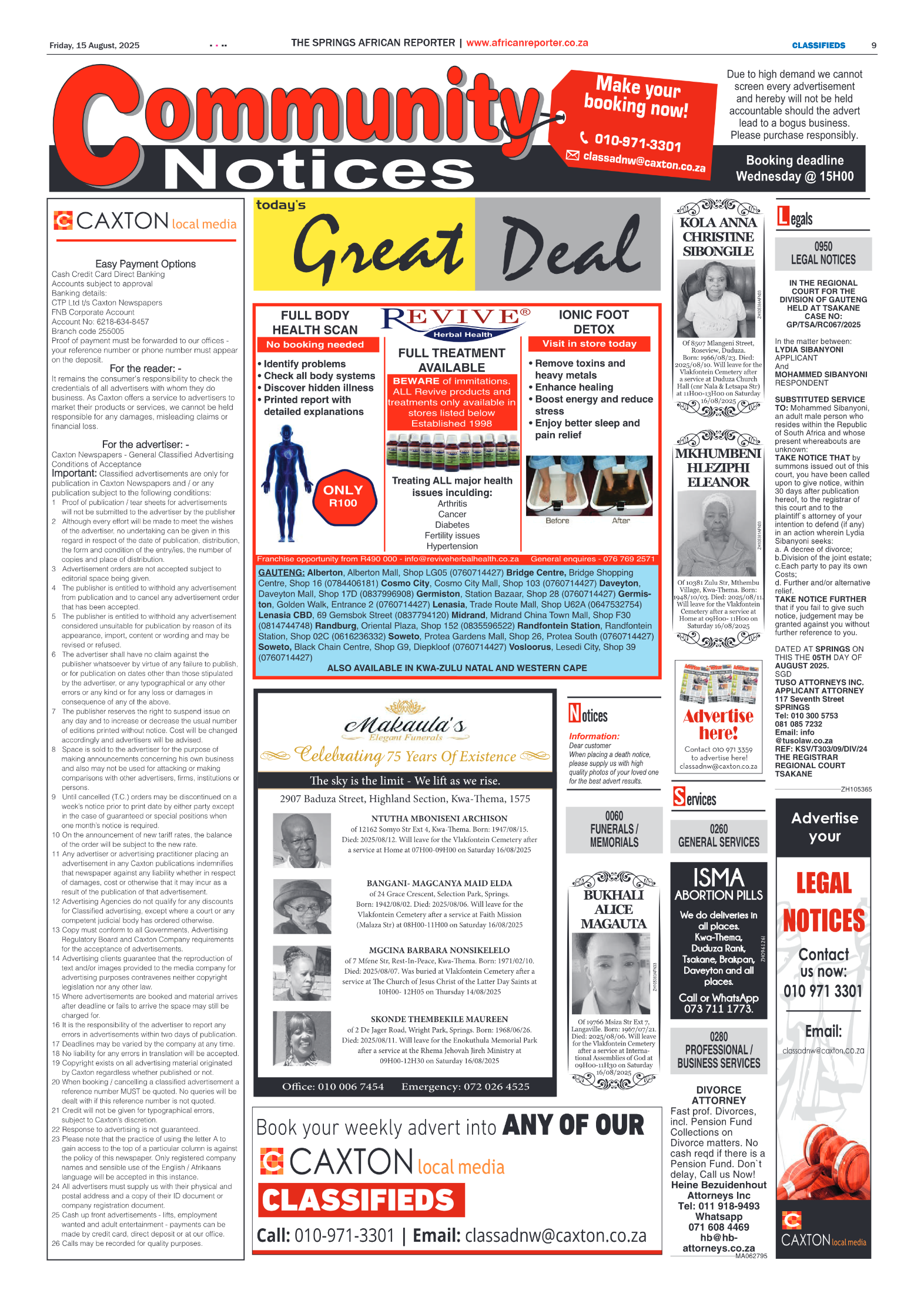 African Reporter 15 August 2025 page 9