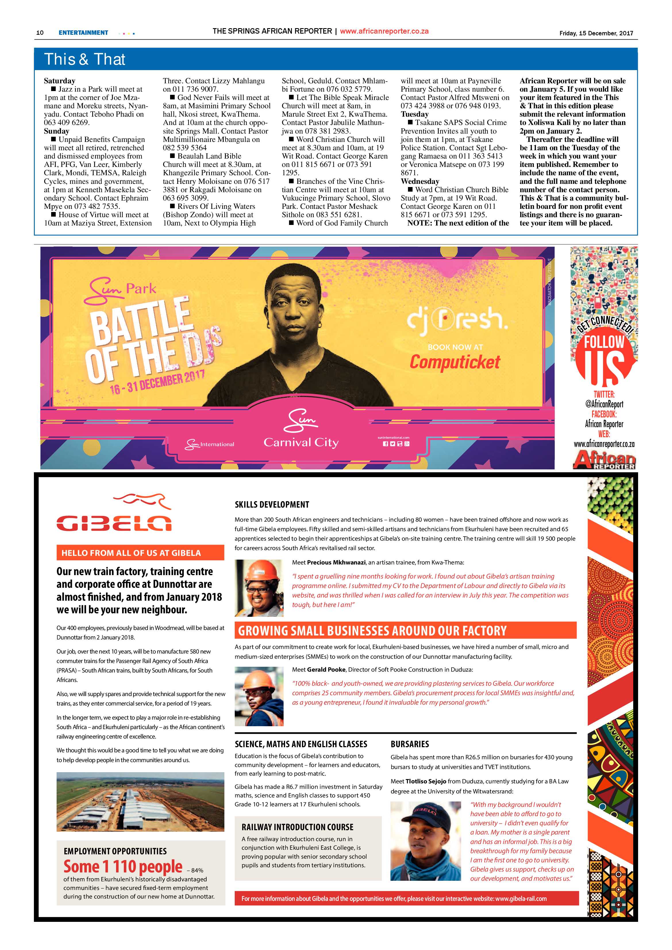African Reporter 15 December 2017 page 10