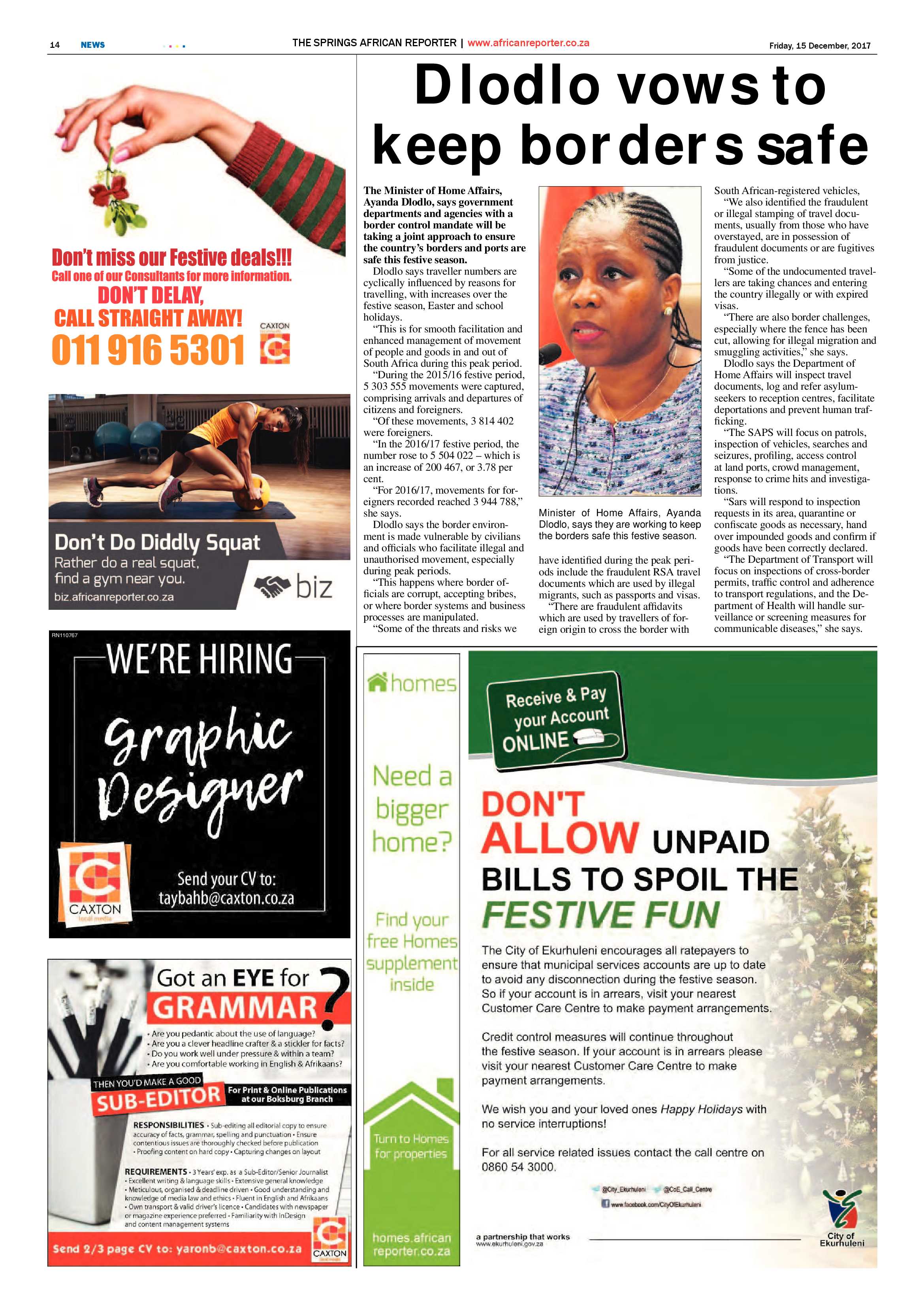 African Reporter 15 December 2017 page 14