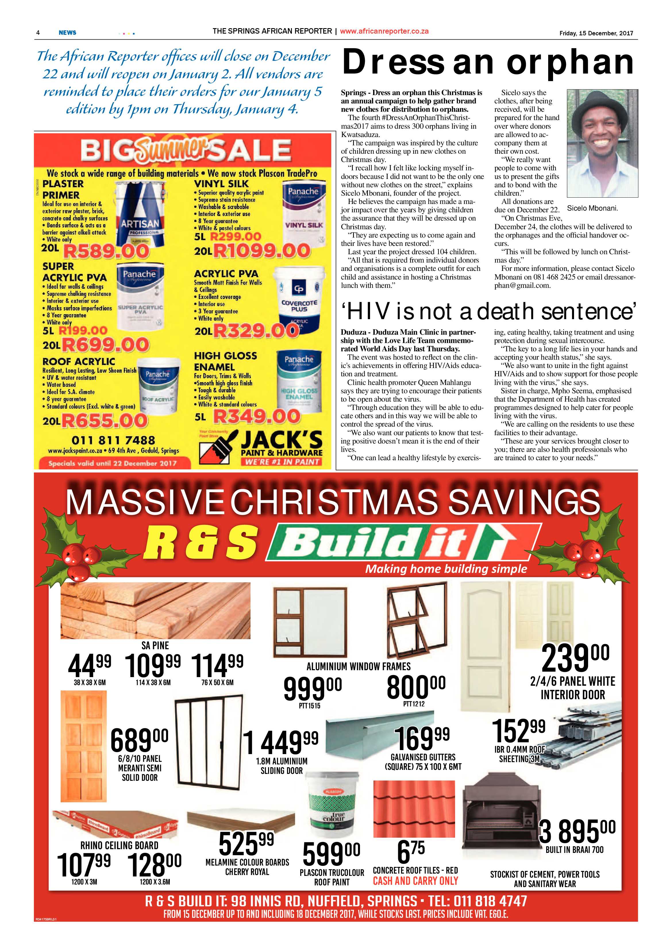 African Reporter 15 December 2017 page 4