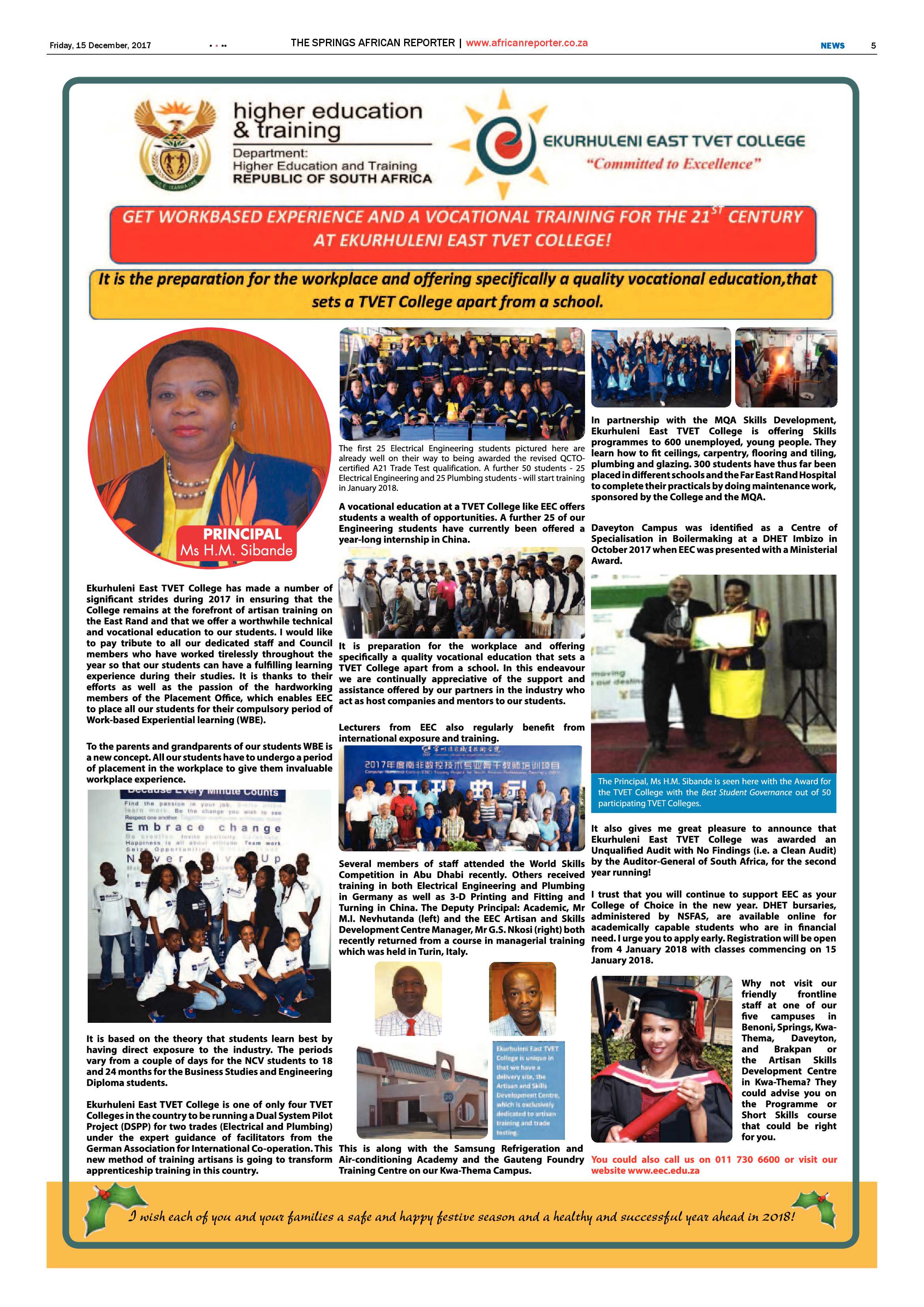 African Reporter 15 December 2017 page 5