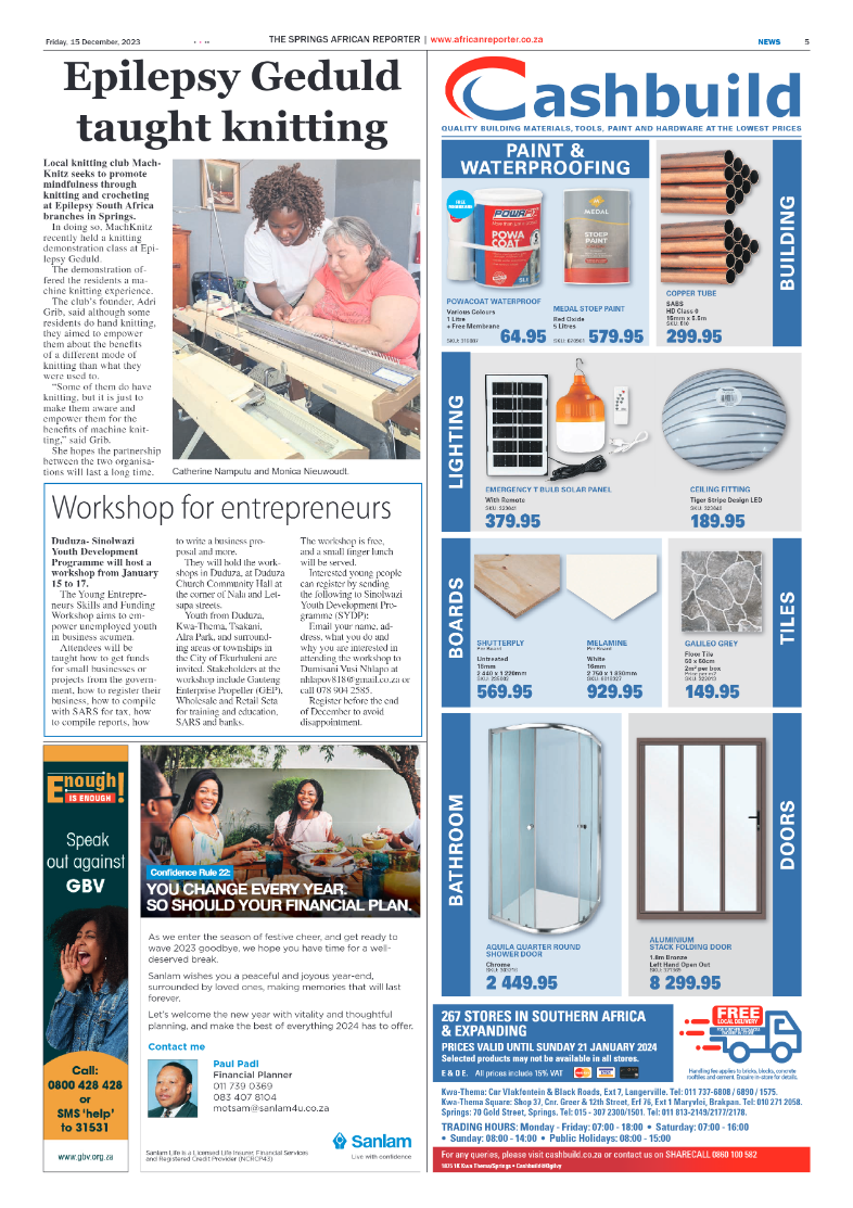 African Reporter 15 December 2023 page 5
