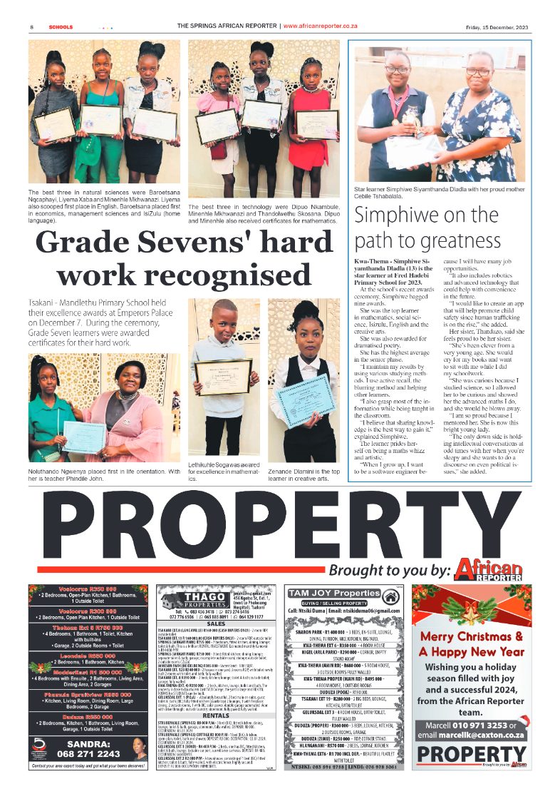 African Reporter 15 December 2023 page 8