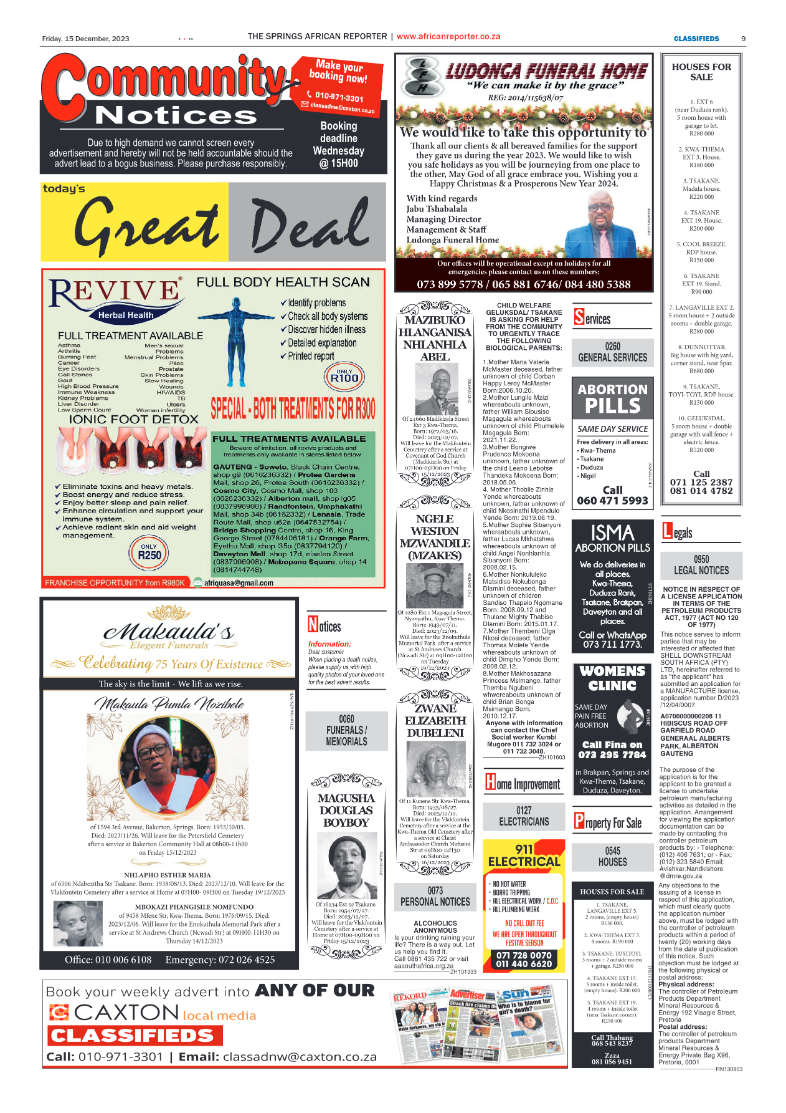 African Reporter 15 December 2023 page 9