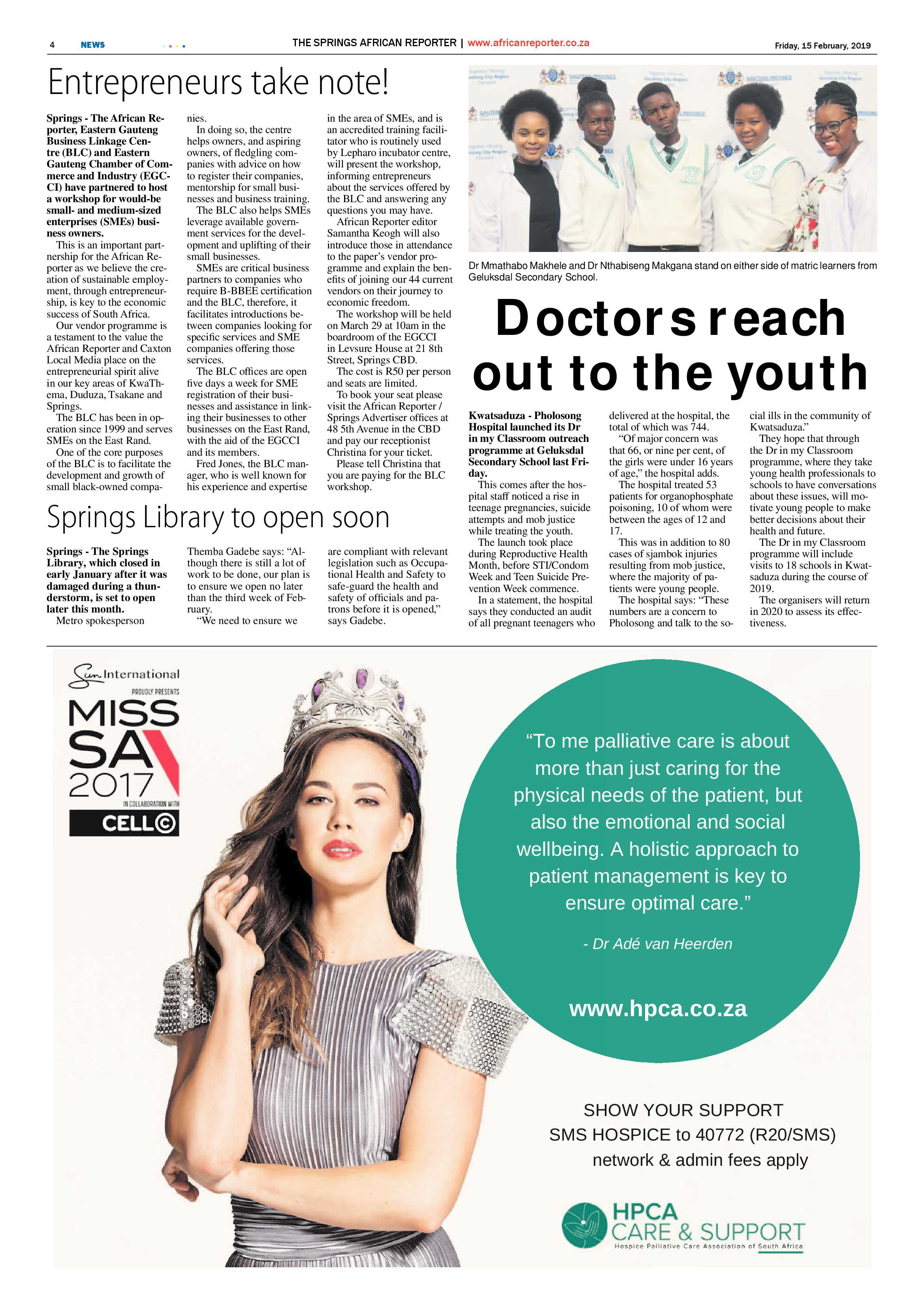 African Reporter 15 February 2019 page 4