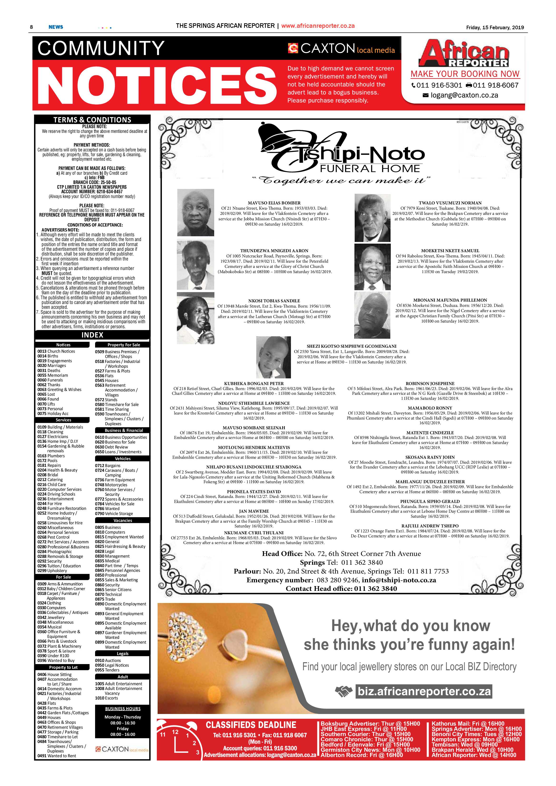 African Reporter 15 February 2019 page 8