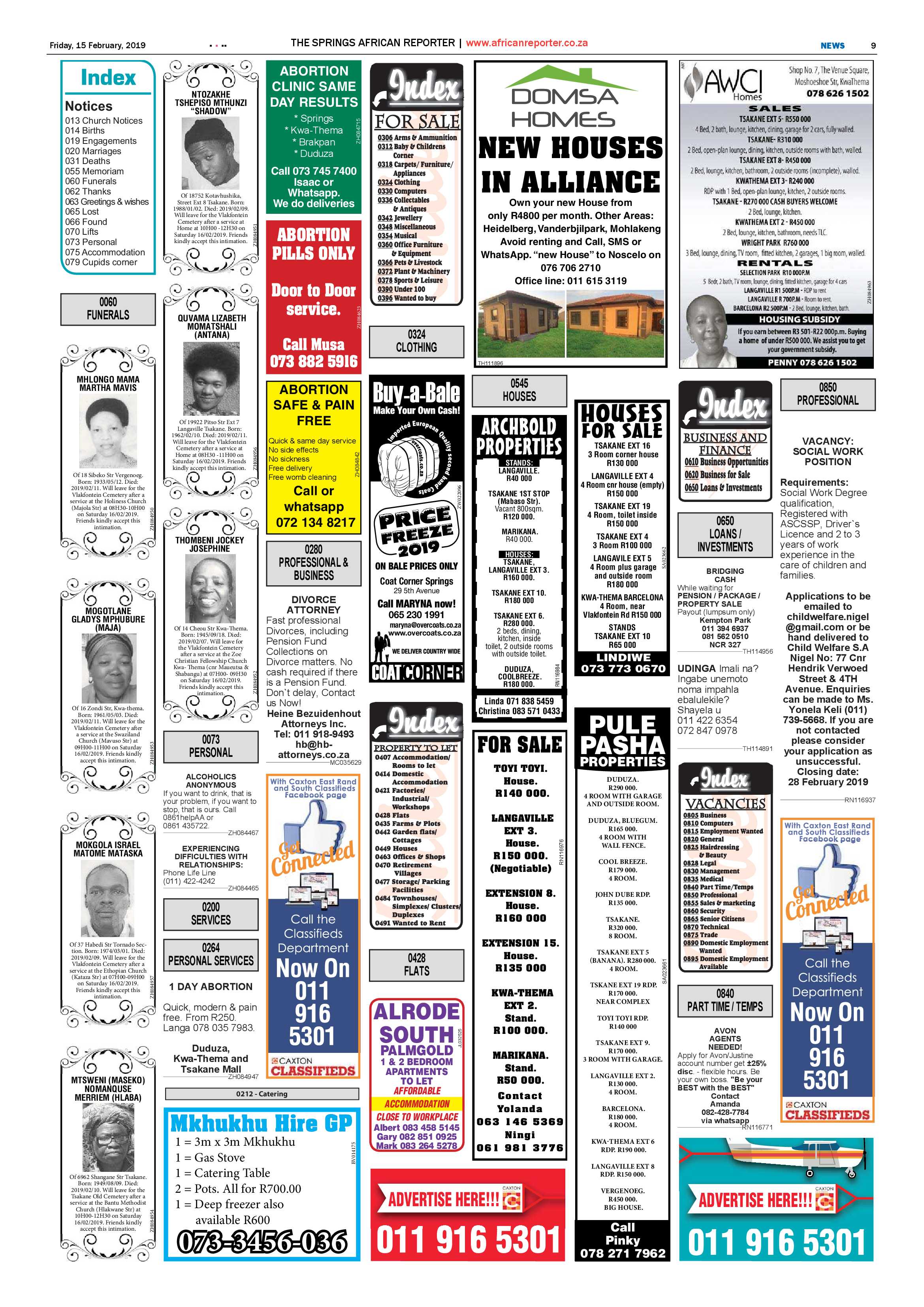 African Reporter 15 February 2019 page 9