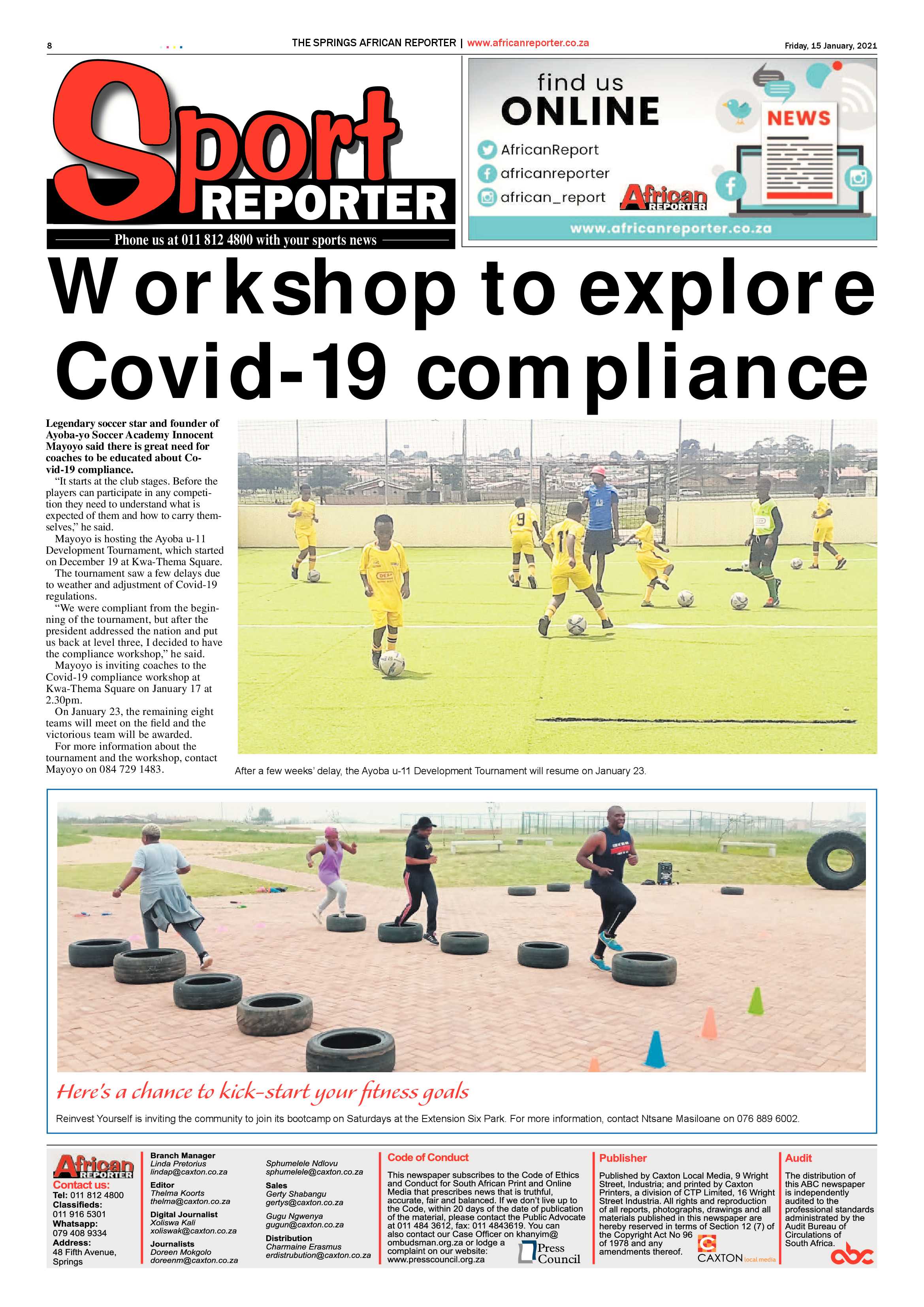 African Reporter 15 January 2021 page 8