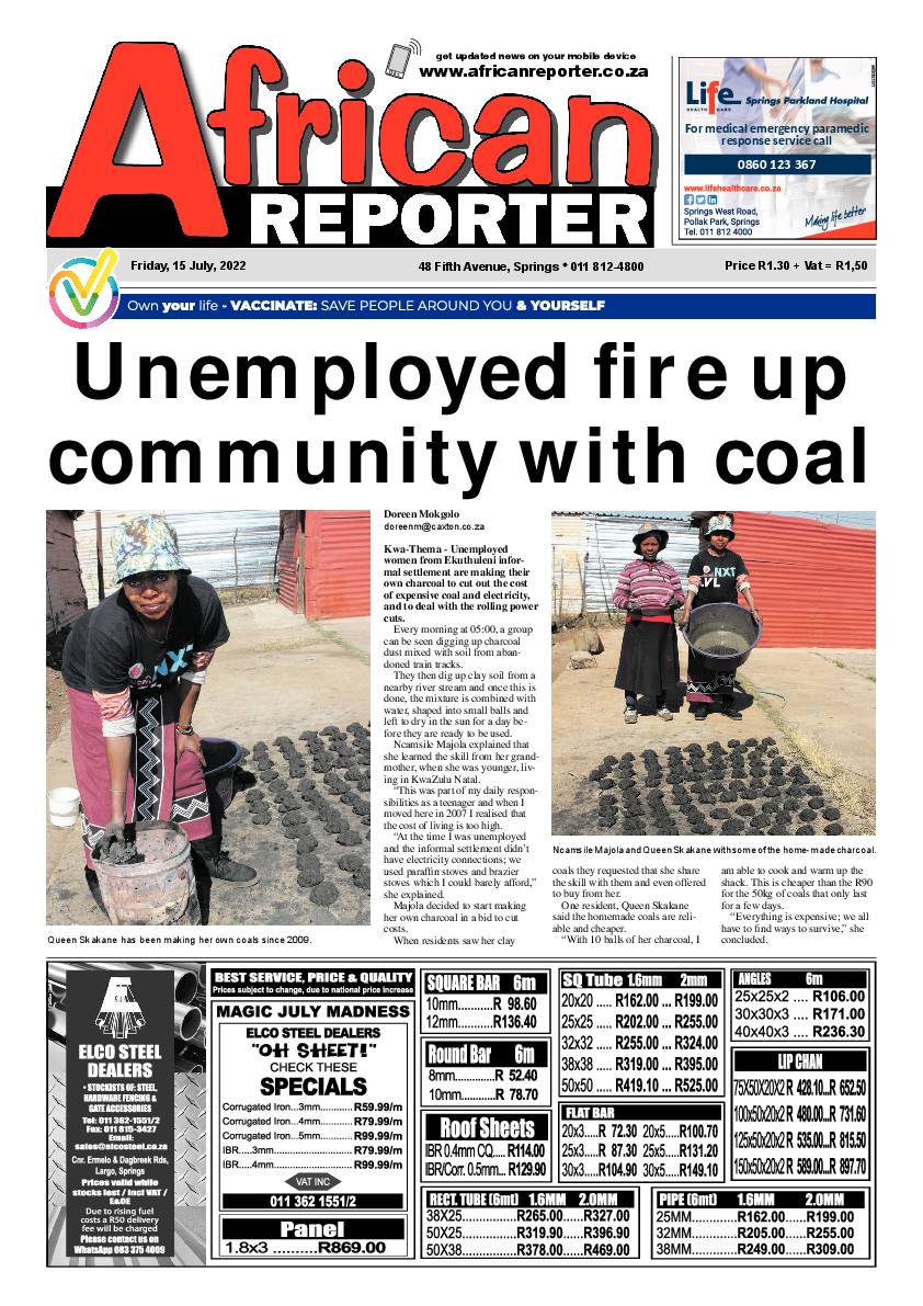 African Reporter 15 July 2022 page 1