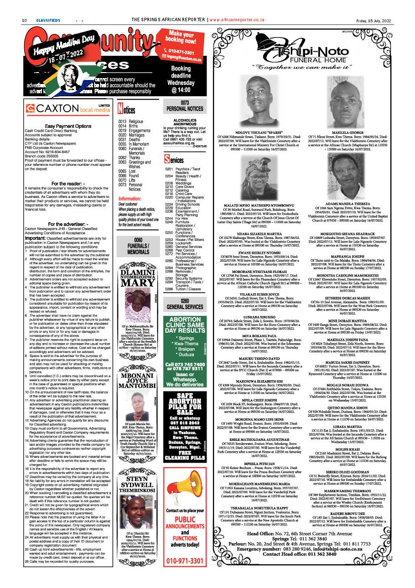 African Reporter 15 July 2022 page 10
